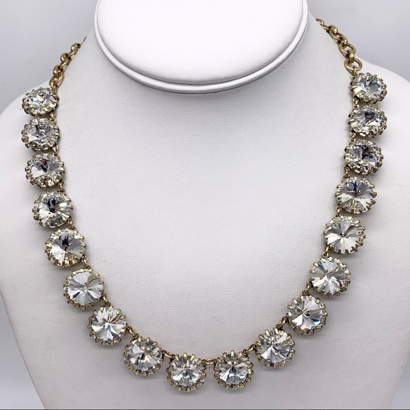 J. Crew Crystal Venus Flytrap Necklace - Picture 1 of 3